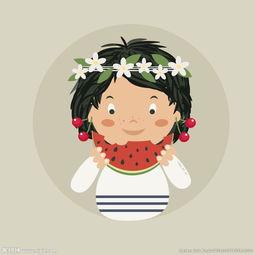 吃瓜少女画画图片,一幅图中的欢乐时光